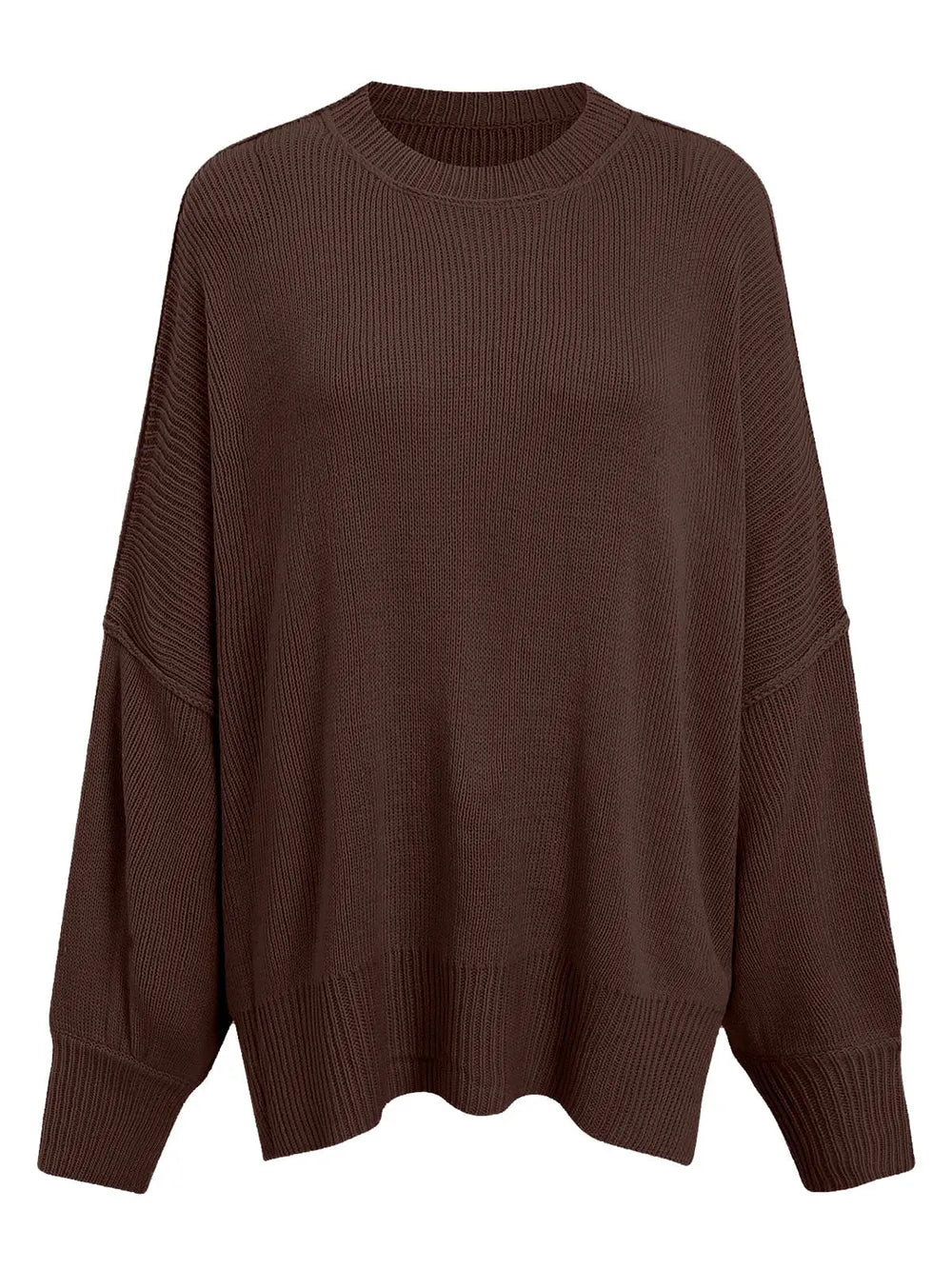 Round Neck Long Sleeve Sweater OutfitFlow