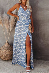 Printed Tied Maxi Cami Dress OutfitFlow
