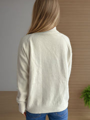 Outfit Flow - Solid Color Turtleneck Long Sleeve Sweater