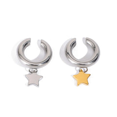 Stainless Steel Star Clip On Earrings OutfitFlow