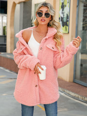 Button Down Collared Coat Trendsi
