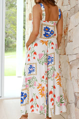 Printed Square Neck Top and Pants Set OutfitFlow