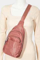 Outfit Flow - Fame Solid Color Nylon Sling Bag