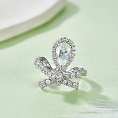 1 Carat Moissanite Zircon 925 Sterling Silver Ring OutfitFlow