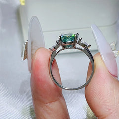 3 Carat Moissanite 925 Sterling Silver Ring OutfitFlow