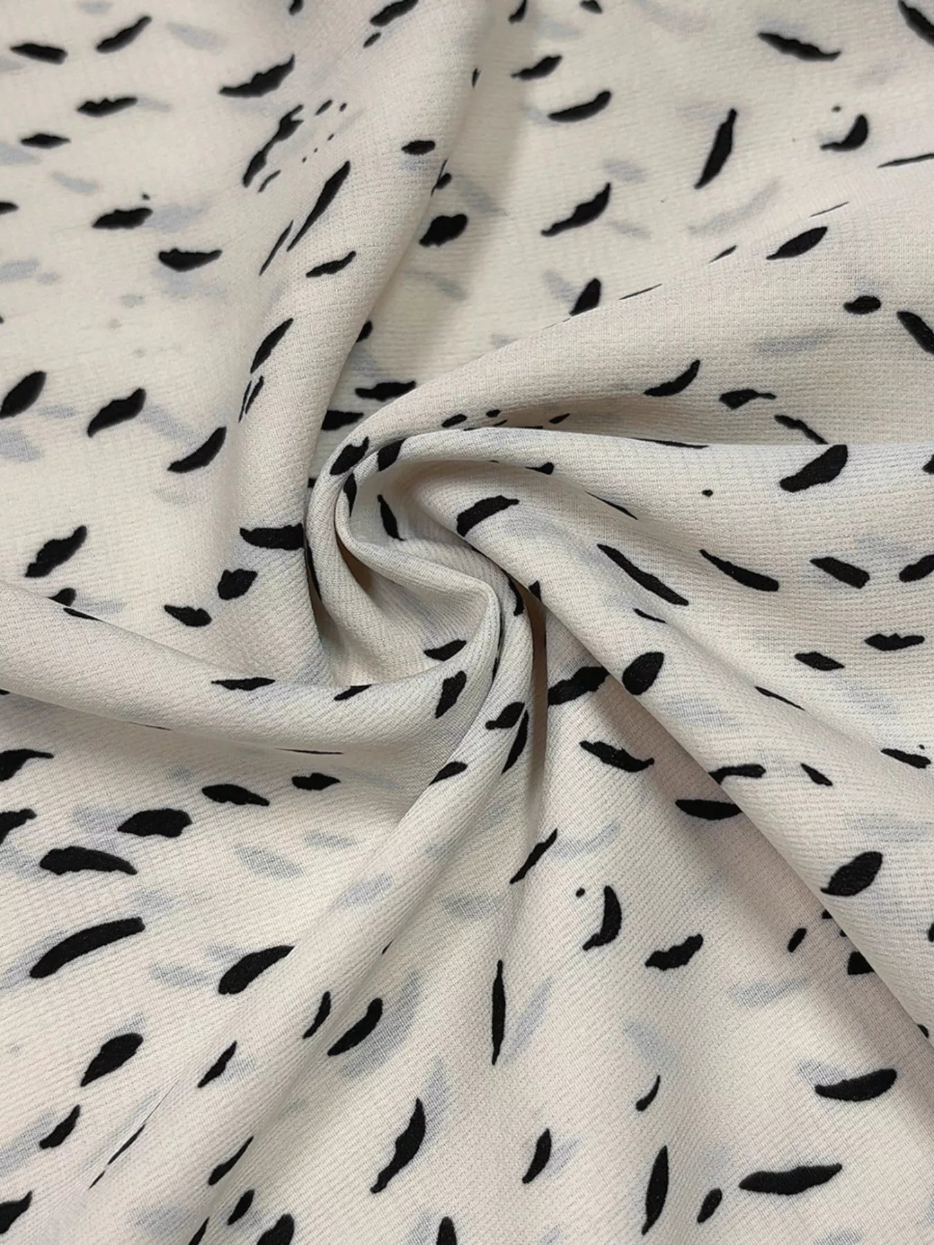 Ruffled Printed Tie Neck Long Sleeve Blouse OutfitFlow