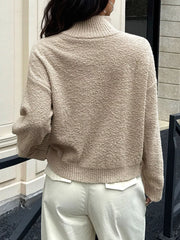 Turtleneck Long Sleeve Sweater OutfitFlow
