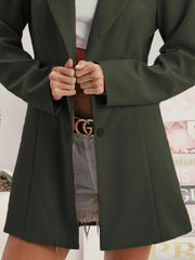 BiBi Single Breasted Peaked Lapel Blazer Trendsi