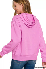 Zenana Fleece Kangaroo Pocket Hoodie OutfitFlow