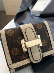 Printed PU Leather Wallet Khaki One Size OutfitFlow