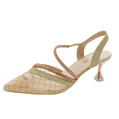 Point Toe Flare Heels Pumps OutfitFlow