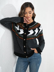 Ghost Button Up Long Sleeve Cardigan OutfitFlow