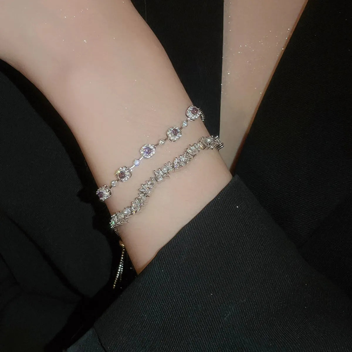 Copper Zircon Bracelet OutfitFlow
