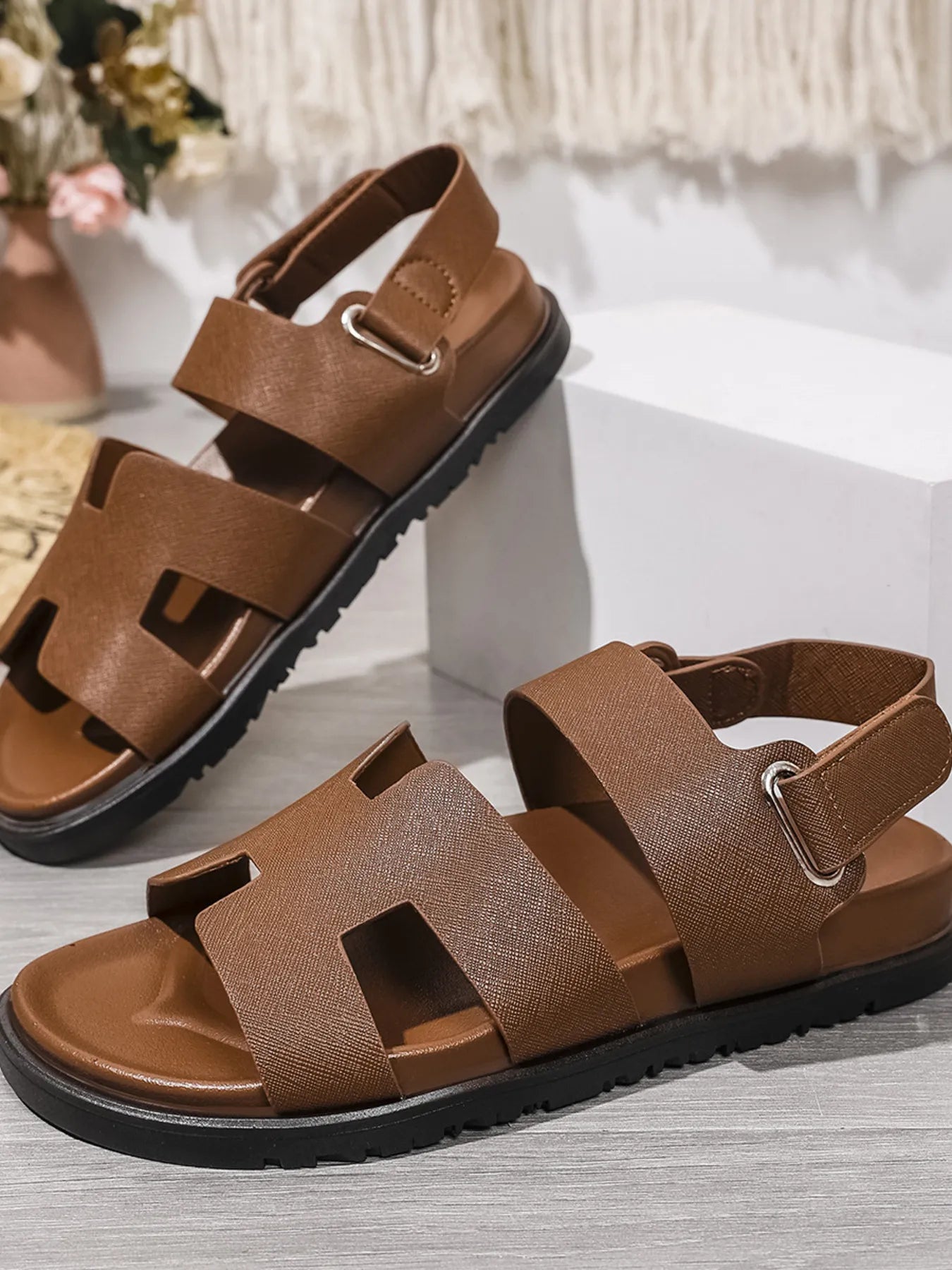 H-Style Gladiator Sandals with Ankle Strap OutfitFlow