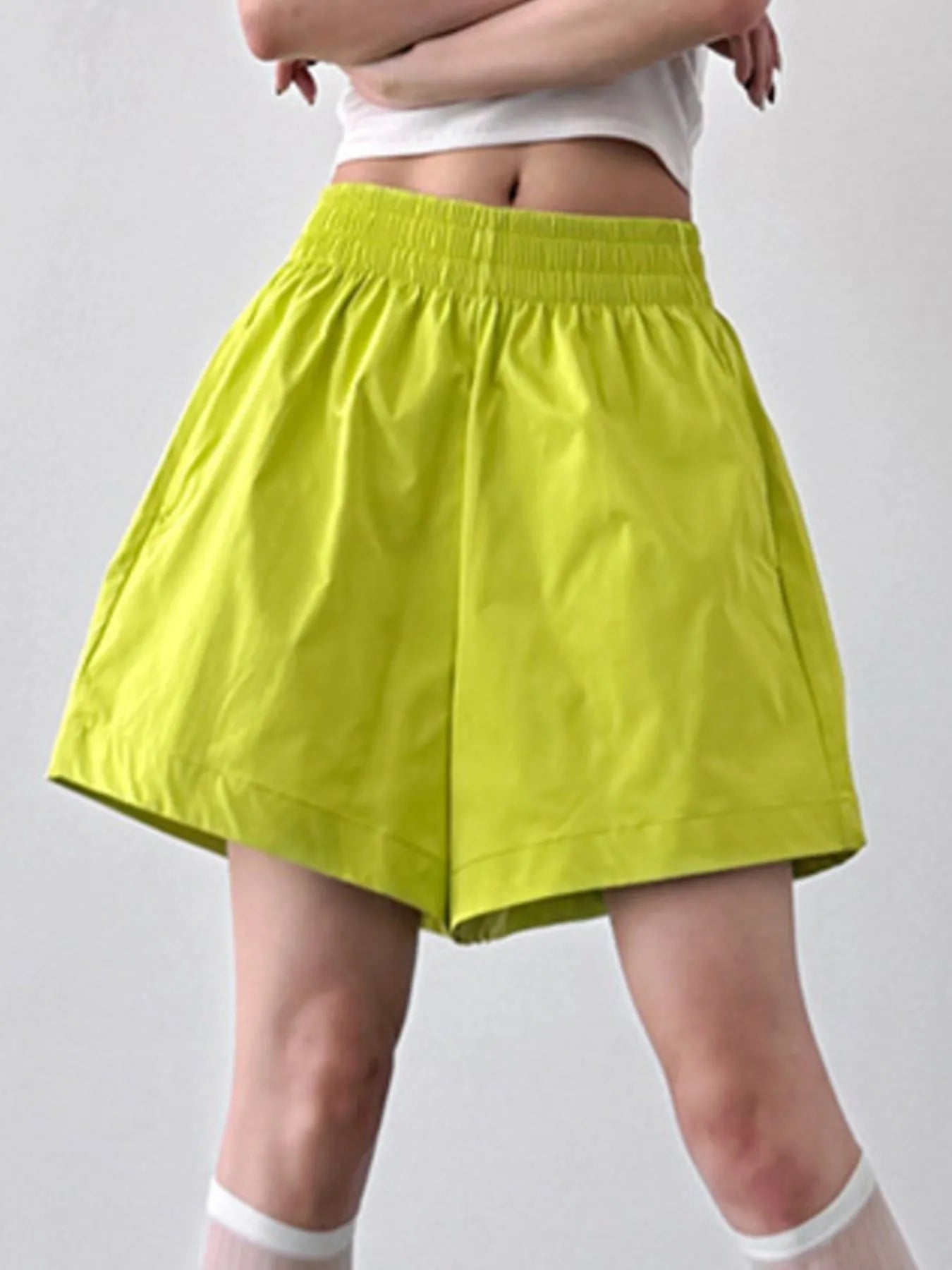 Smocked Wide-Leg Shorts OutfitFlow