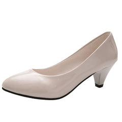 Point Toe Kitten Heels Pumps Apricot OutfitFlow