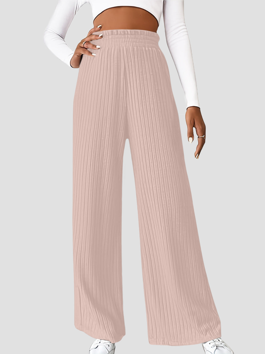 Outfit Flow - Ribbed High Waist Pants