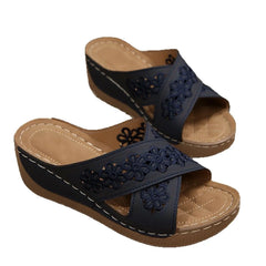 Peep Toe Wedge Sandals OutfitFlow