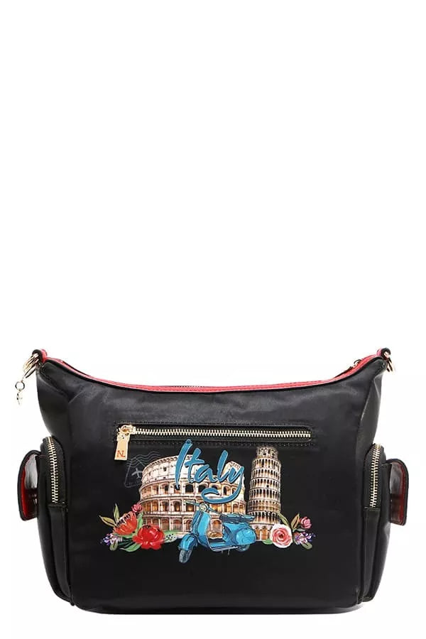 Nicole Lee USA Martha Travels Italy Multi Pocket Shoulder Bag OutfitFlow