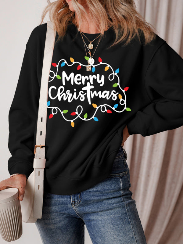 Outfit Flow - MERRY CHRISTMAS Dropped Shoulder Long Sleeve Sweatshirt