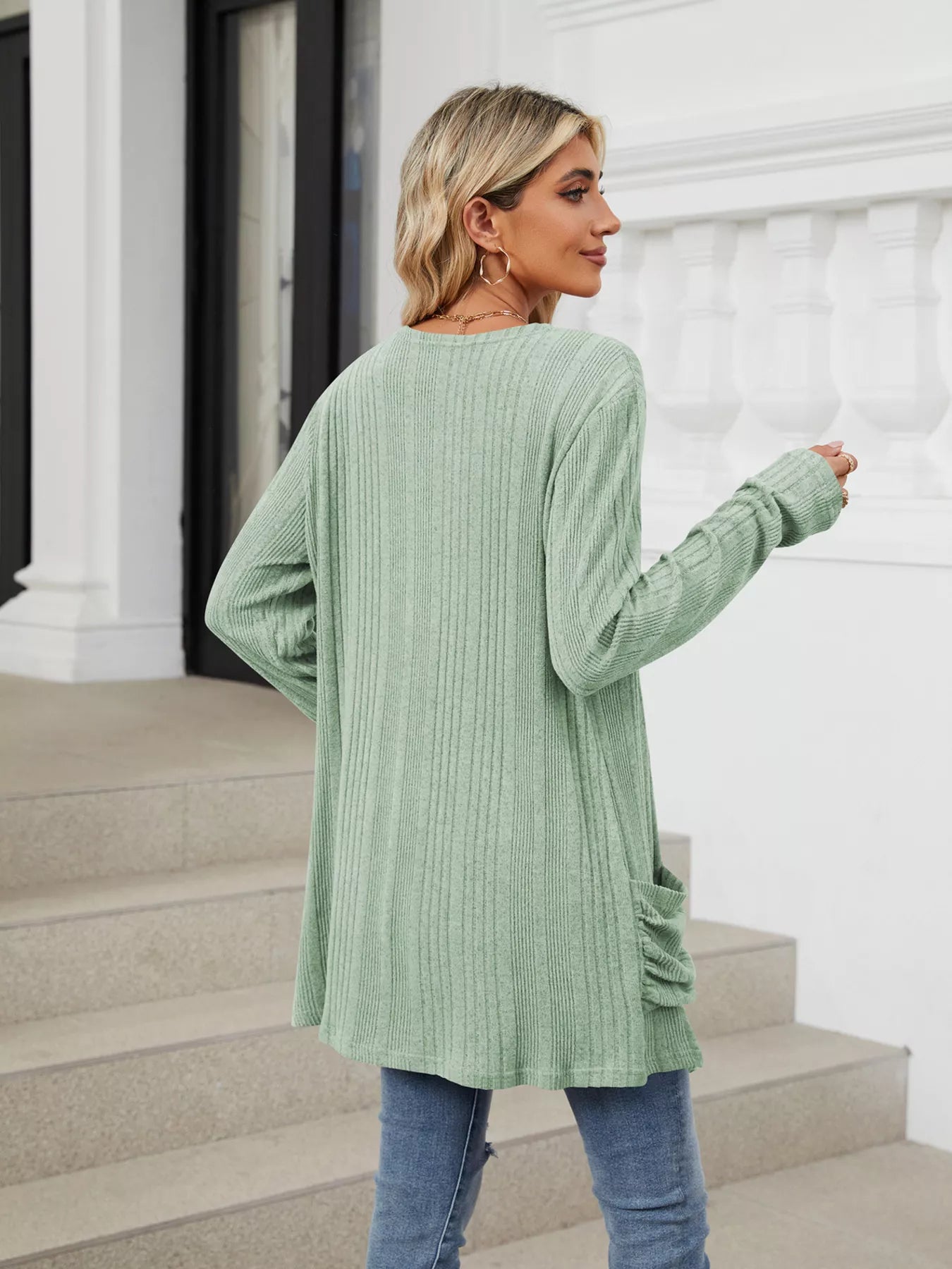 Open Front Long Cardigan OutfitFlow