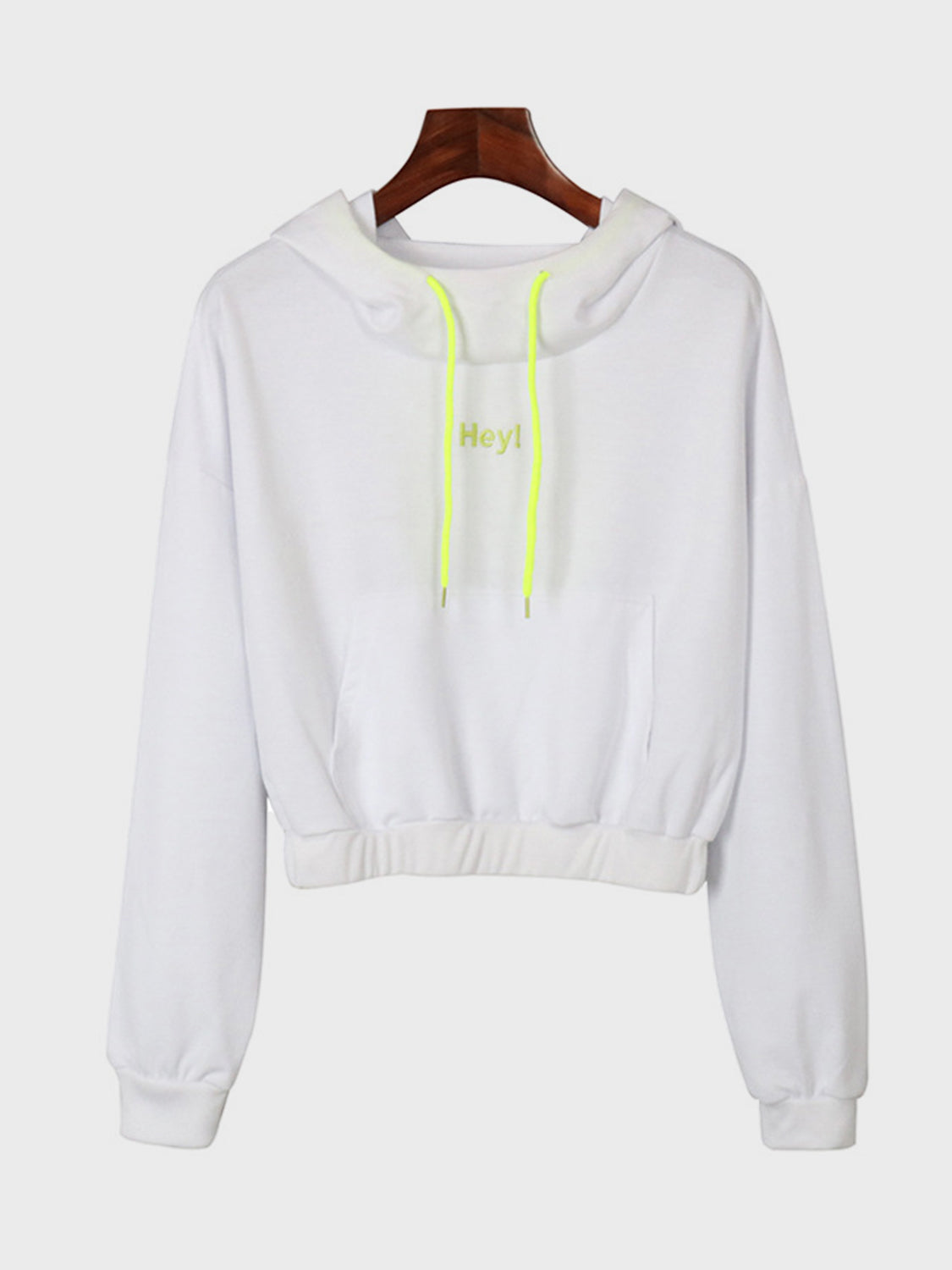 Outfit Flow - Perfee Drawstring Letter Long Sleeve Hoodie