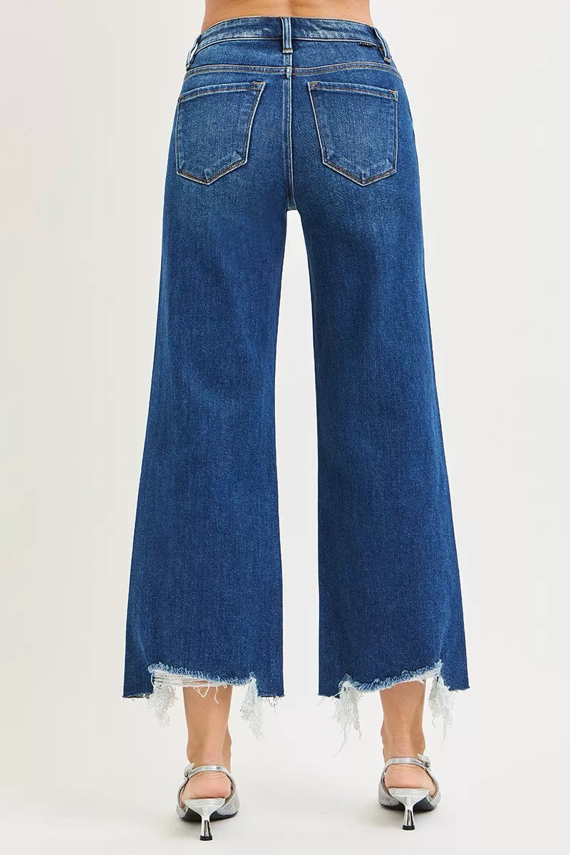 RISEN High Rise Crop Wide Leg Jeans OutfitFlow