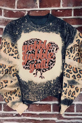 Outfit Flow - Leopard Round Neck Long Sleeve Sweatshirt