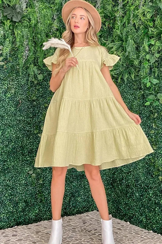 And The Why Cotton Gauze Baby Doll Casual Dress OutfitFlow