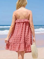 Ruffled Swiss Dot Cami Dress OutfitFlow