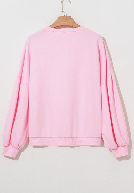 Outfit Flow - Bow Round Neck Long Sleeve Sweatshirt