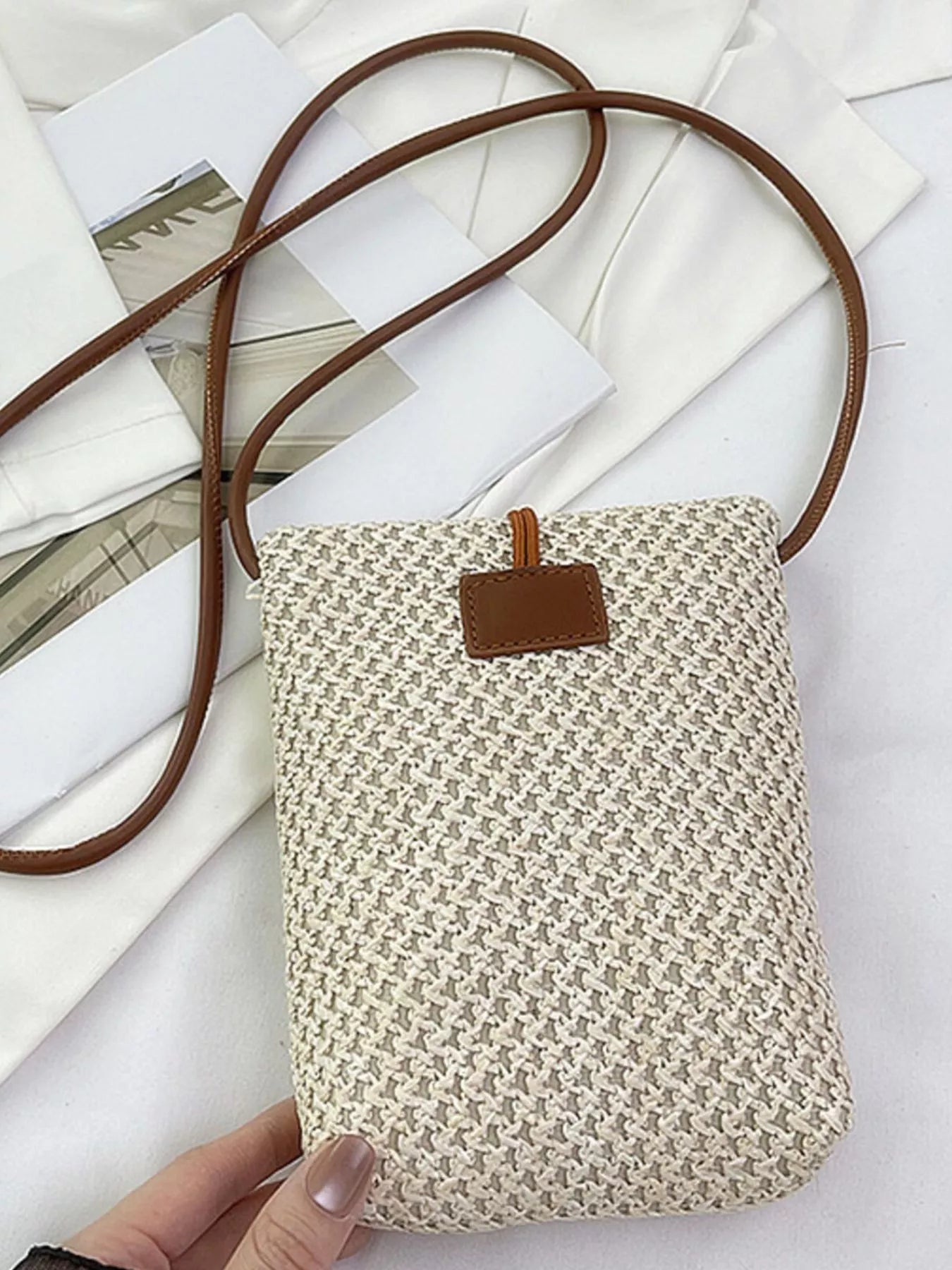Straw Woven Crossbody Bag OutfitFlow