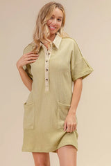 BiBi Dip Dye Mineral Washed Knit Dress OutfitFlow