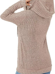 Ribbed Zip Up Hooded Outerwear Trendsi