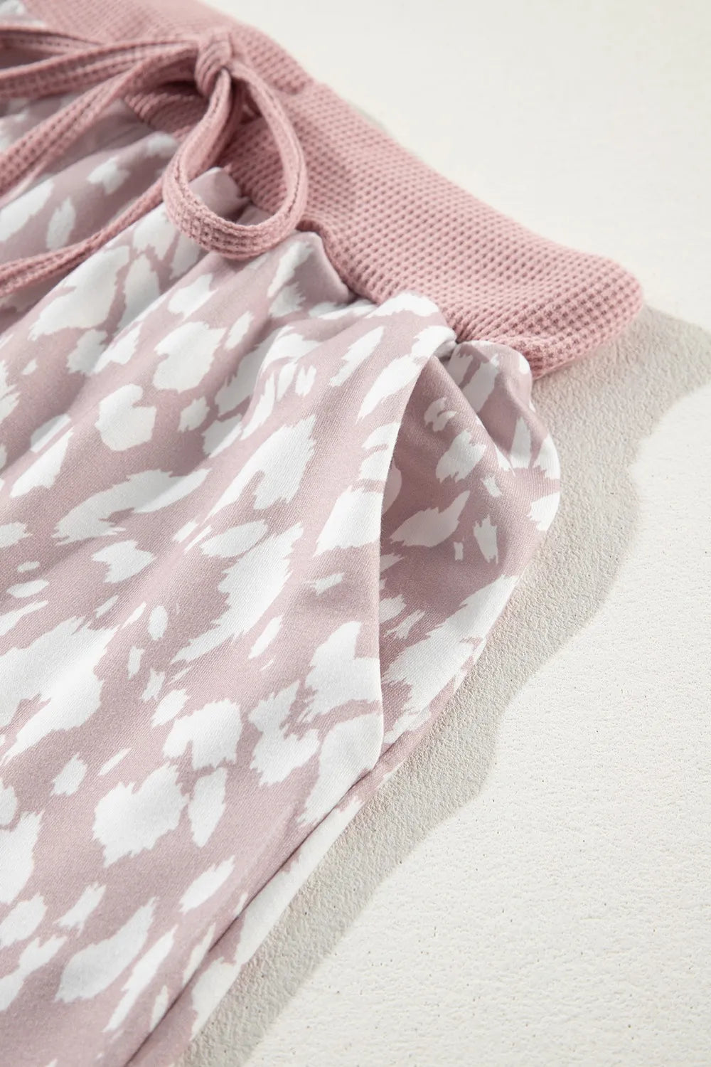 Abstract Print Drawstring Casual Shorts OutfitFlow