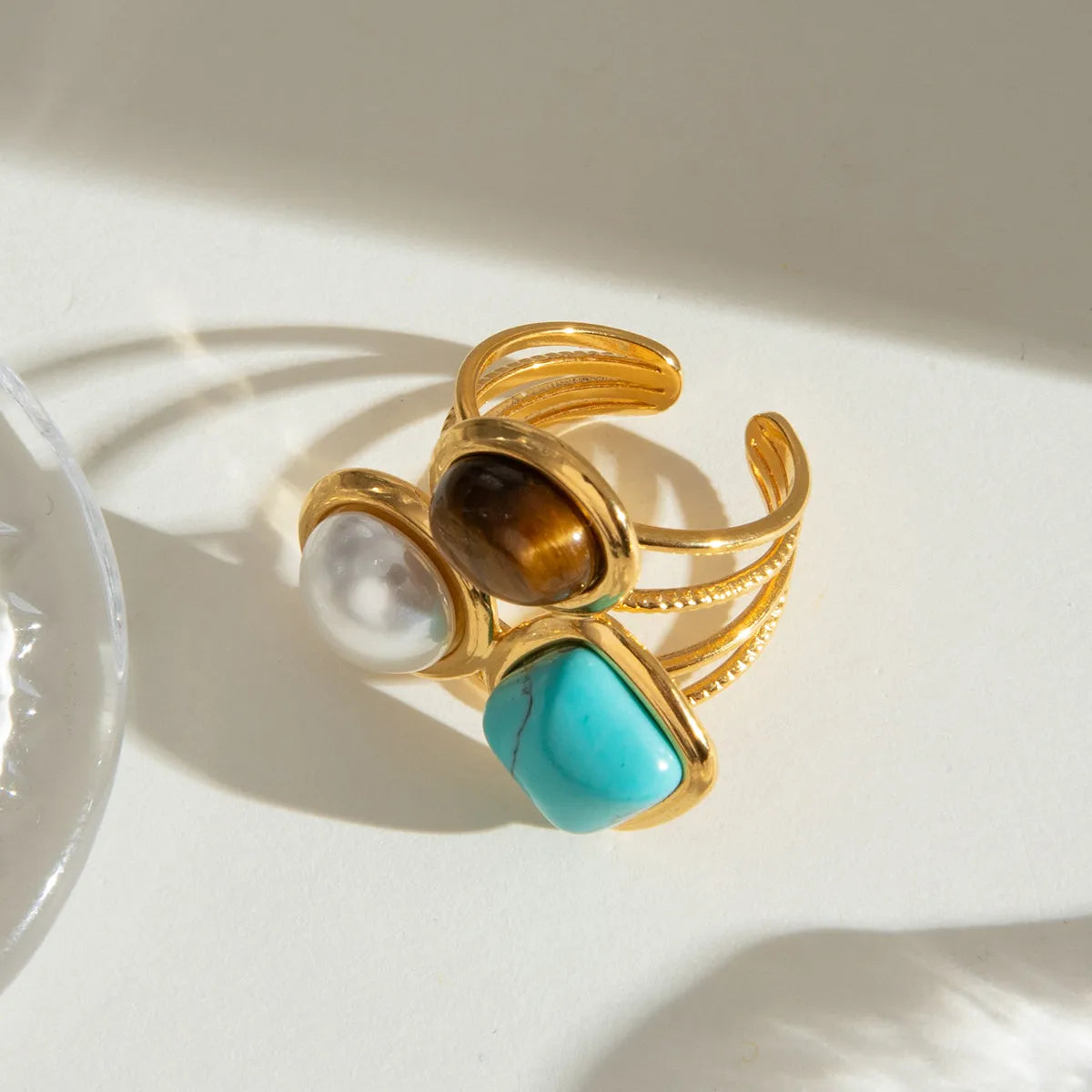 18K Gold-Plated Stainless Steel Open Ring OutfitFlow