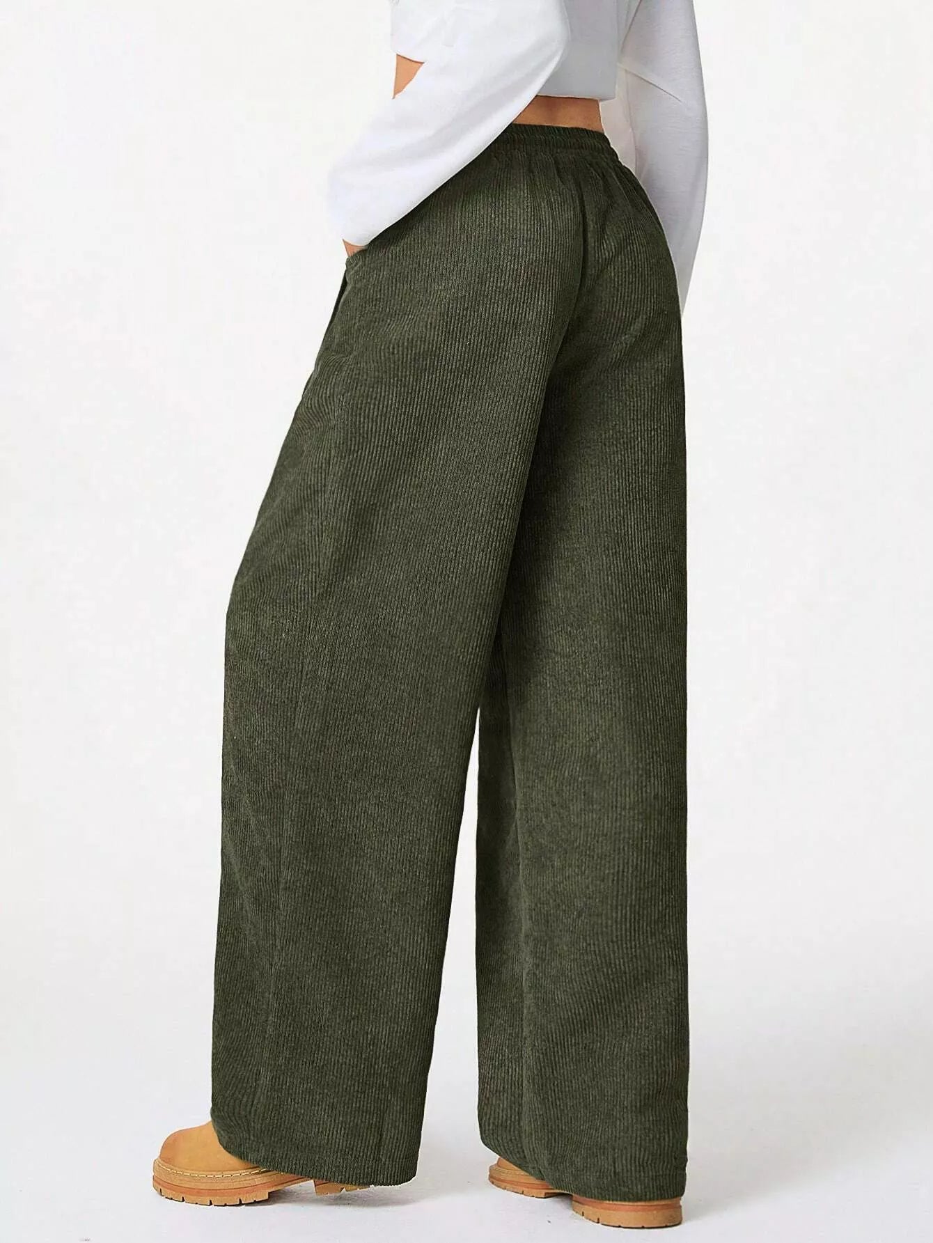 Corduroy Wide Leg Pants OutfitFlow