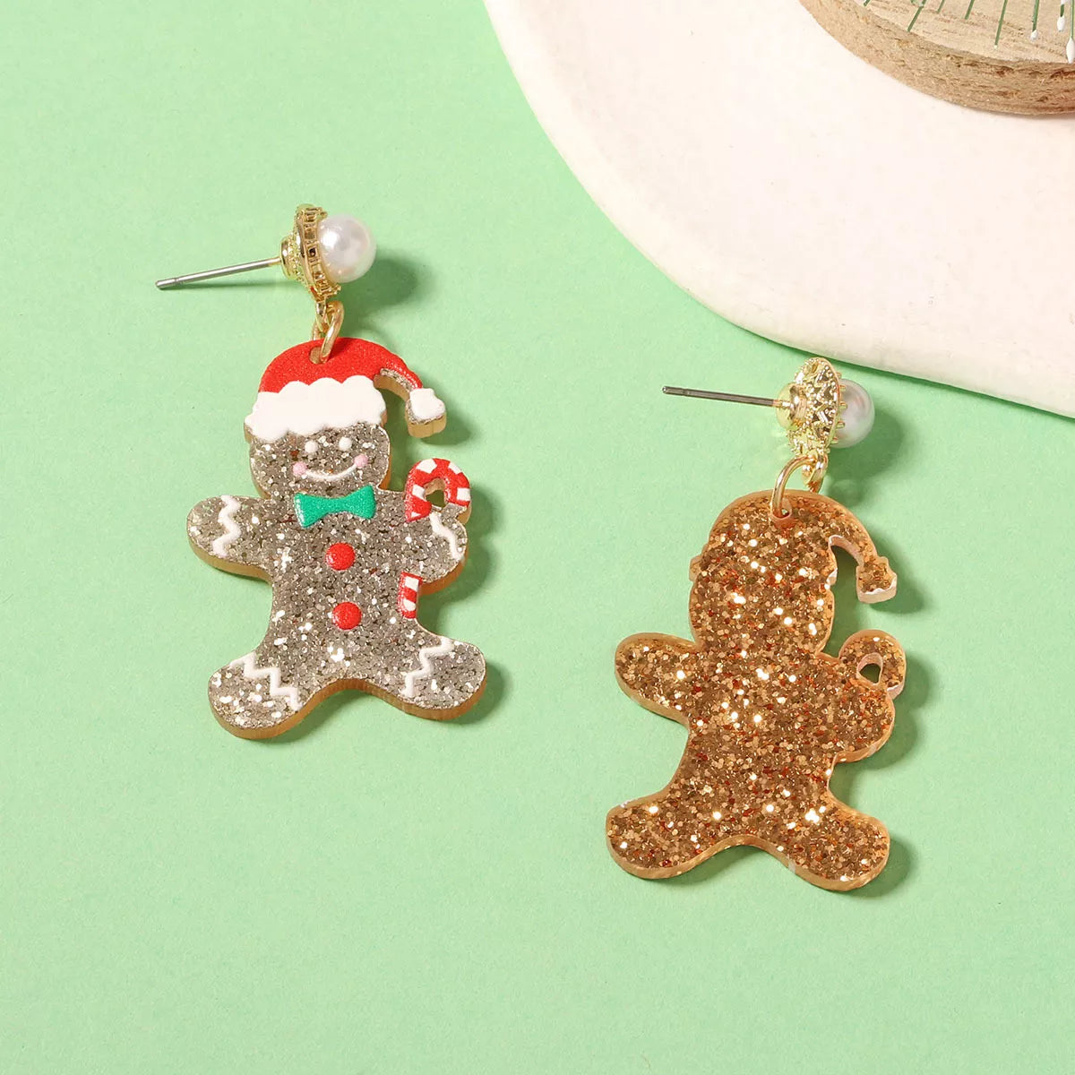 Christmas Gingerbread Man Dangle Earrings OutfitFlow