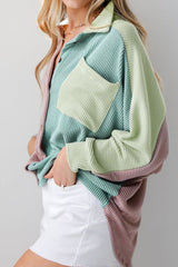 Color Block Corded Button Up Shacket OutfitFlow