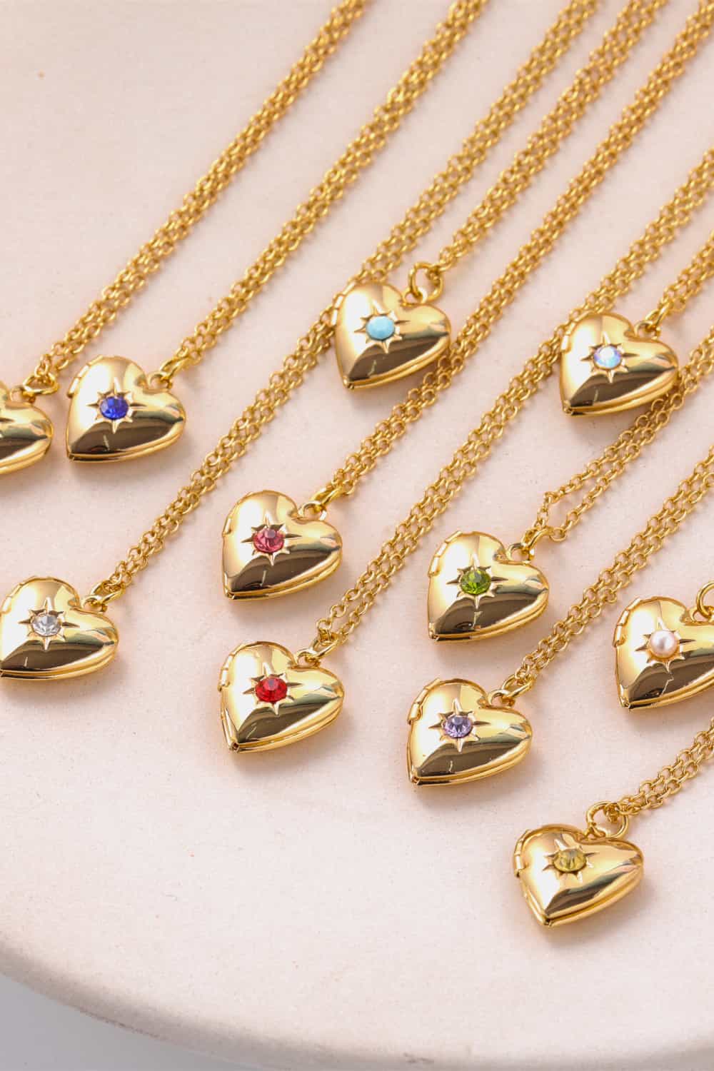Zircon Heart Shape 14K Gold-Plated Pendant Necklace OutfitFlow