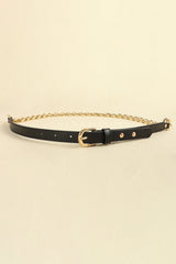 PU Leather Chain Belt