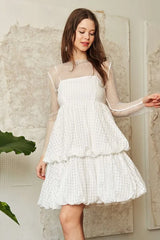 Davi & Dani Checker Print Side Pockets Textured Mini Dress OutfitFlow