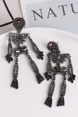 Skeleton Shape Glass Stone Dangle Earrings OutfitFlow