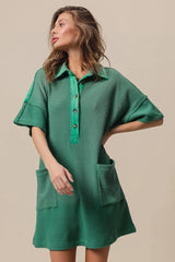 BiBi Dip Dye Mineral Washed Knit Dress OutfitFlow