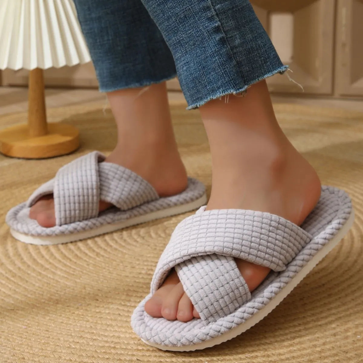 Open Toe Flats Slippers OutfitFlow