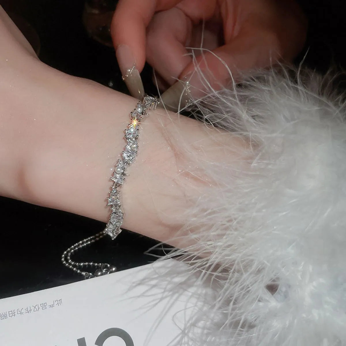 Copper Zircon Bracelet OutfitFlow