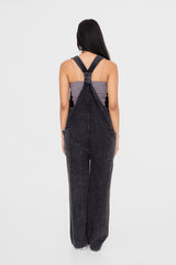 Outfit Flow - Mono B Mineral-Washed V Neck Overalls with Pockets