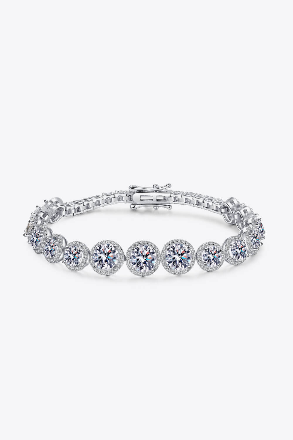 925 Sterling Silver 10.4 Carat Moissanite Bracelet OutfitFlow