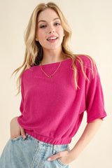 And The Why Thermal Dolman Sleeve Knit Casual Top OutfitFlow