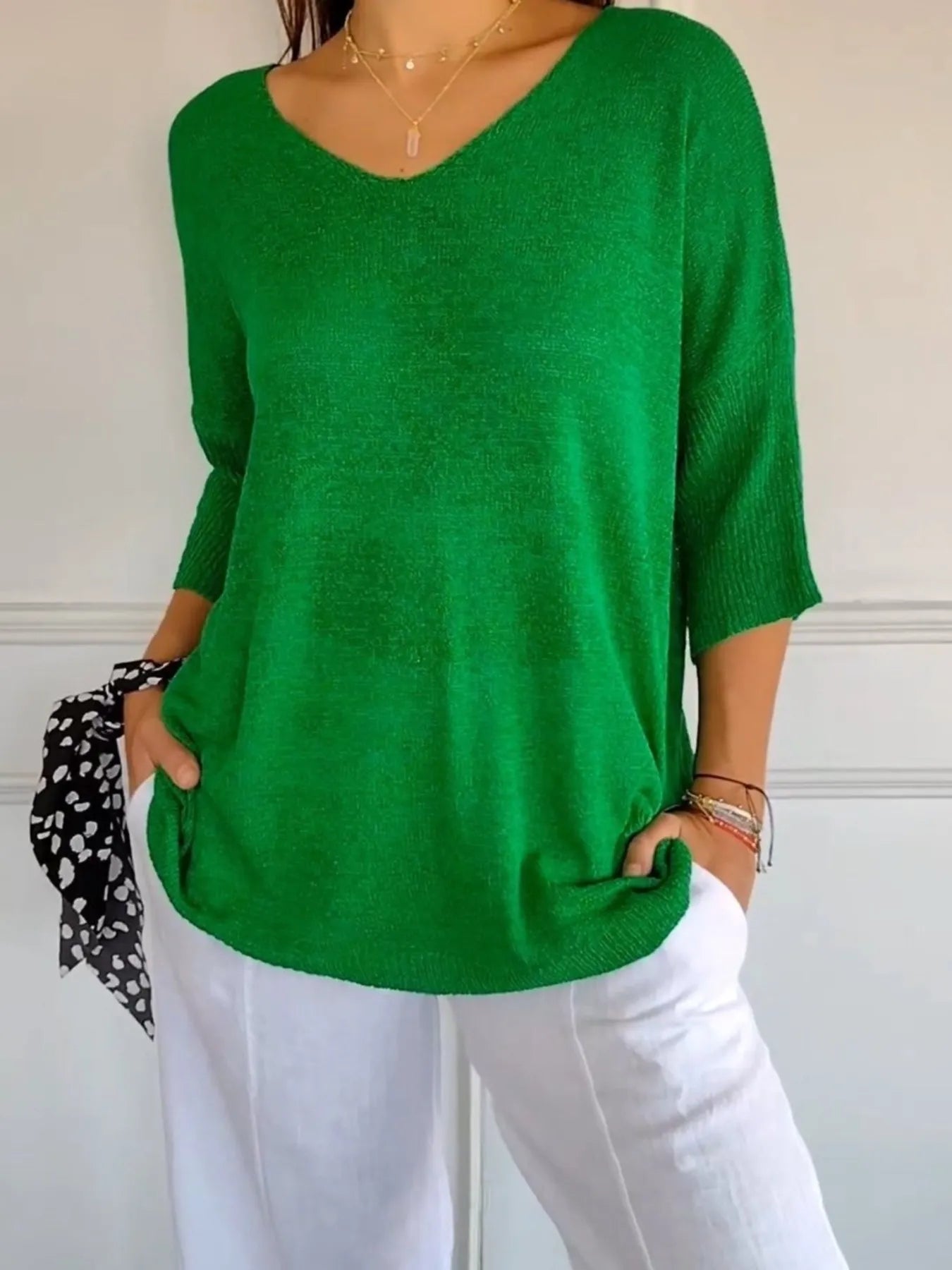 Full Size Relaxed Fit Ribbed Hem Sweater Plus Size OutfitFlow